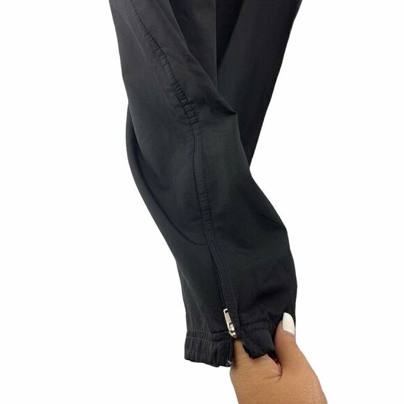 Adidas Black Track Pants Mens Size Medium Classic Swooshy Leg Zip Venting Active - Picture 5 of 7